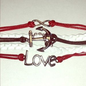 Love/Anchor Infinity Bracelet - New